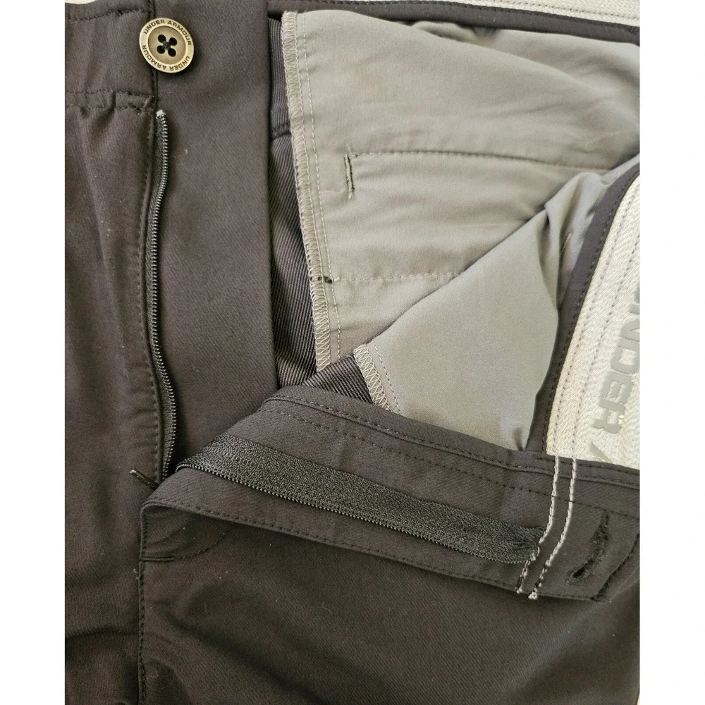 Under Armour Black Tour Blend Golf Pants Mens 40x32 Flat Front Comfort Waist